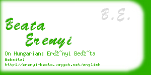 beata erenyi business card